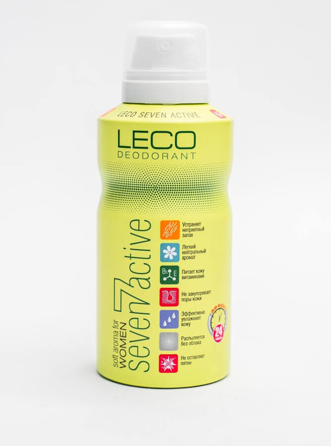 Дезодорант-антиперспірант «LECO» Seven Active для жінок GREEN